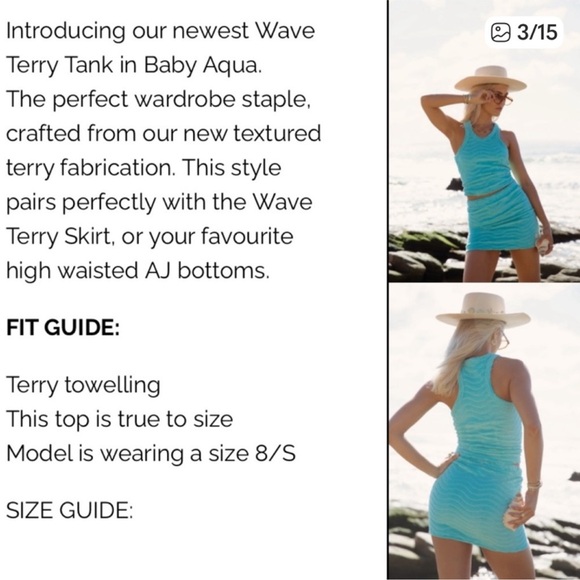 NWT Araminta James Wave Terry Skirt size S - Picture 3 of 12